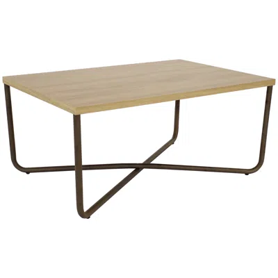 Sunnydaze Indoor Mdp Cross Legs Coffee Table - Mdp Construction - Brown In Neutral