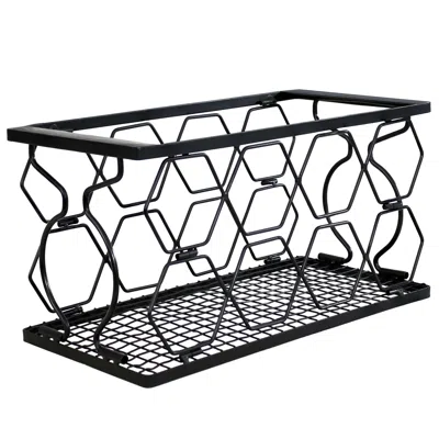 Sunnydaze Indoor Metal Collapsible Tabletop Wine Rack For The Kitchen Or Bar - Black