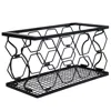 Sunnydaze Indoor Metal Collapsible Tabletop Wine Rack For The Kitchen Or Bar - Black
