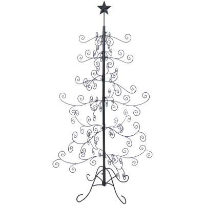 Sunnydaze Indoor Metal Noelle Christmas Holiday Ornament Craft Bauble Tree Holder Display - 60" In Black