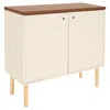 Sunnydaze Indoor Mid-century Modern 2-door Accent Buffet Cabinet With Shelves