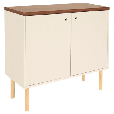 SUNNYDAZE INDOOR MID-CENTURY MODERN 2-DOOR ACCENT BUFFET CABINET WITH SHELVES