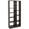 Sunnydaze Indoor Rosalee 9-tier Open Bookshelf With Staggered Shelves - Coffee Brown