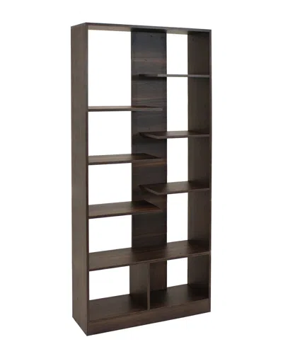 Sunnydaze Indoor Rosalee 9-tier Open Bookshelf With Staggered Shelves In Multi