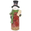 Sunnydaze Indoor Rustic Frosty With Gift With Battery-operated Led Lights Winter Holiday Statue Decoration - 2