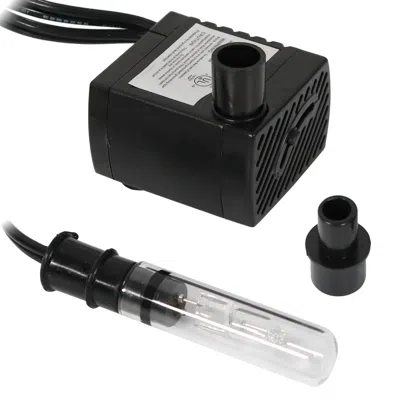 Sunnydaze Indoor Small Fountain Or Aquarium Submersible Water Pump With Transformer And Finger Light - 70 Gph 