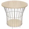 Sunnydaze Indoor Steel Wire Pedestal End Table With Mdf Pull-open Tabletop - 17.25" H