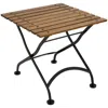 Sunnydaze European 20in Square Chestnut Folding Square Side Table