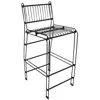 Sunnydaze Indoor/outdoor Furniture Steel Wire Bar-height Dining Chair - Black - 1pc