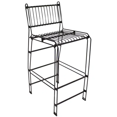 Sunnydaze Indoor/outdoor Furniture Steel Wire Bar-height Dining Chair - Black - 1pc