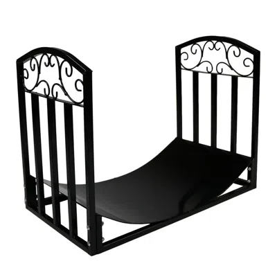 Sunnydaze Indoor/outdoor Heavy-duty Powder-coated Steel Fire Pit Or Fireplace Firewood Log Rack Holder - 2' -