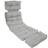 Sunnydaze Indoor/outdoor Olefin Polyester Tufted Chaise Lounge Chair Replacement Cushion - 23" X 75"