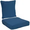 Sunnydaze Indoor/outdoor Olefin Replacement Deep Back And Seat Cushion Set For Patio Chair - 2pc