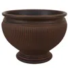 Sunnydaze Indoor/outdoor Patio, Garden, Or Porch Weather-resistant Double-walled Elizabeth Ribbed Urn Flower P