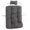 SUNNYDAZE INDOOR/OUTDOOR POLYESTER REPLACEMENT JULIA HANGING EGG CHAIR CUSHION AND HEADREST PILLOW - 2PC