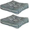 Sunnydaze Indoor/outdoor Replacement Square Tufted Patio Chair Seat And Back Cushions - 20" - 2pk
