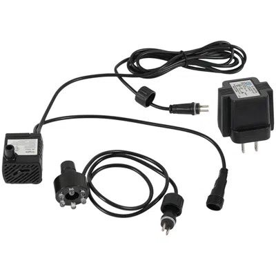 Sunnydaze Indoor/outdoor Small Fountain Or Aquarium Pump With Led Light Ring And Transformer - 40 Gph - 12 Vol