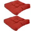 Sunnydaze Indoor/outdoor Square Tufted Patio Chair Seat And Back Cushions - 20" - 2pk