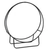 Sunnydaze Indoor/outdoor Steel Round Fire Pit Or Fireplace Firewood Log Hoop Rack Holder - 24" - Black