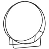 Sunnydaze Indoor/outdoor Steel Round Fire Pit Or Fireplace Firewood Log Hoop Rack Holder - 24" - Black