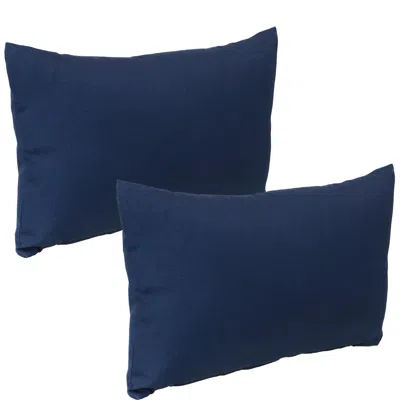 Sunnydaze Indoor/outdoor Weather-resistant Polyester Lumbar Decorative Pillow Cover Only With Zipper Closure -
