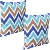 Sunnydaze Indoor/outdoor Weather-resistant Polyester Square Pillow Cover Only With Zipper Closures - 17" X 17"