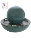Sunnydaze Indor Tabletop Fountain Orb Design Ceramic Interior Water Feature With $7 Credit