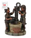 Sunnydaze 24"h Electric Polyresin Jack And Jill At Farmhouse Pump And Well Outdoor Water Fountain In Bronze