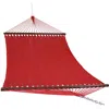Sunnydaze Large Double Wide Two-person Polyester Rope Hammock With Spreader Bars - 600 Lb Weight Capacity