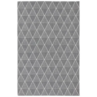 Sunnydaze Lattice Perfection Indoor Area Rug In Charcoal - 5 Ft. X 7 Ft.