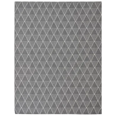 Sunnydaze Lattice Perfection Indoor Area Rug In Charcoal - 8 Ft. X 10 Ft.