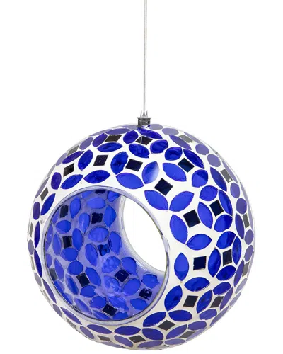 Sunnydaze Lavender Mosaic Outdoor Hanging Fly-through Bird Feeder In Pattern