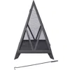 Sunnydaze Majestic Pyramid Steel Mesh Fire Pit - Black