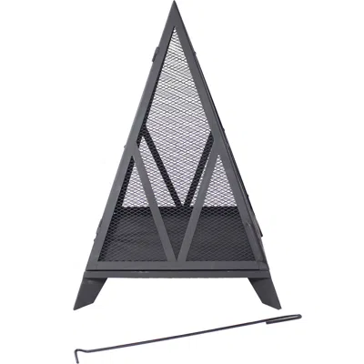Sunnydaze Majestic Pyramid Steel Mesh Fire Pit - Black