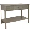 Sunnydaze Mdf Indoor Entryway Console Table With 3 Drawers - 30" H - Thunder Gray