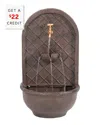 Sunnydaze Messina Solar Wall Fountain With $22 Credit In Bronze