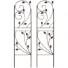 Sunnydaze Metal Wire Rustic Plant Design Garden Trellis For Outdoor Climbing Flowers And Vines - 32" H - Brown