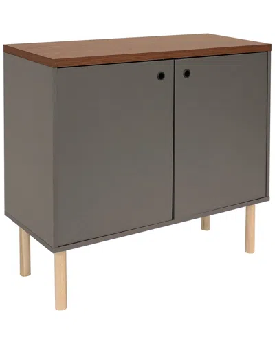 Sunnydaze Mid-century Modern Accent Cabinet In Brown