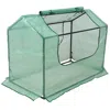 Sunnydaze Steel Raised Garden Bed With Pe Greenhouse Cover - Green - 4' X 2'