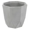 Sunnydaze Modern Faceted Polyresin Outdoor Flower Pot Planter - 14.75" - Light Gray