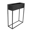 Sunnydaze Modern Simplicity 27.5" H Cold-rolled Steel Outdoor Elevated Planter - Black Powder-coated Finish