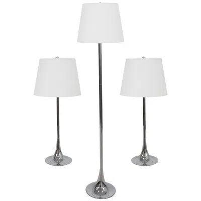 Sunnydaze Modern Splendor 3-piece Floor And Table Lamp Set