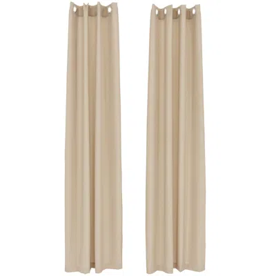 Sunnydaze Modern Styles Outdoor Light-filtering Curtain Panels With Grommet Top - 52" X 96" - 2pc