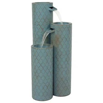 Sunnydaze Moroccan Trellis 3-column Modern Outdoor Water Fountain - 27.5"