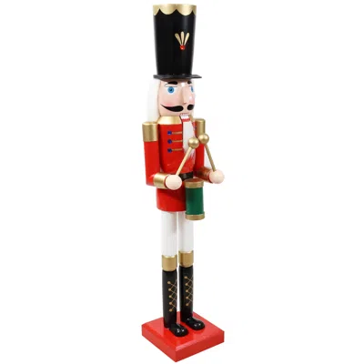 Sunnydaze Noah The Harmonious Indoor Decorative Traditional Christmas Wooden Nutcracker Statue, 35.75-inch In Multi