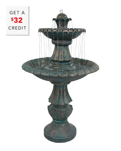 SUNNYDAZE SUNNYDAZE NOUVEAU TIERED OUTDOOR WATER FOUNTAIN 41IN GARDEN AND PATIO FEATURE WITH $32 CREDIT