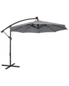 Sunnydaze Offset Umbrella In Gray