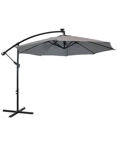 Sunnydaze Offset Umbrella In Gray