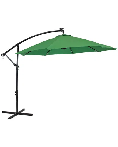 Sunnydaze Offset Umbrella In Green