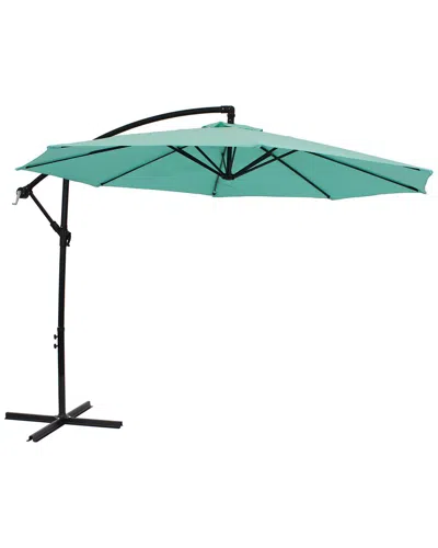Sunnydaze Offset Umbrella In Green